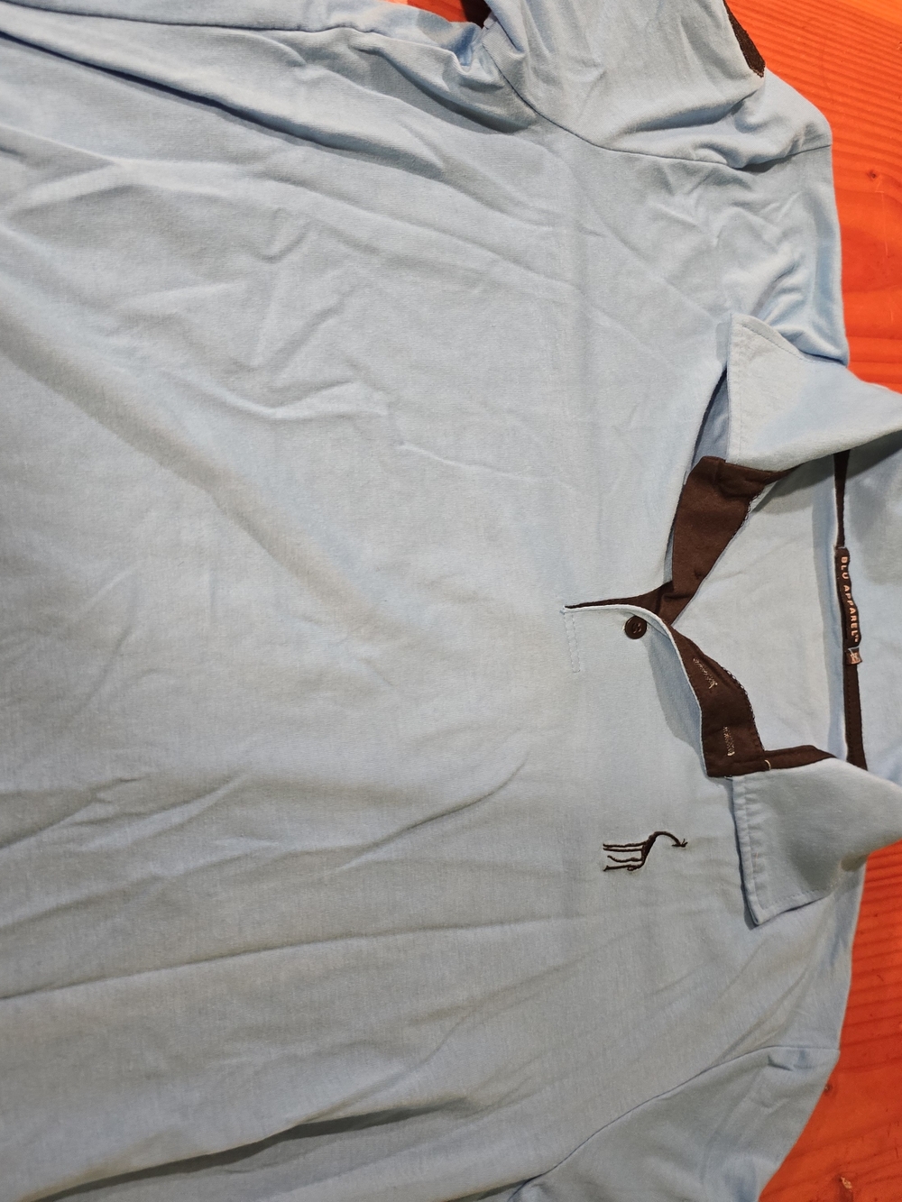 Men's Light Blue Polo Shirt with Contrast Trim